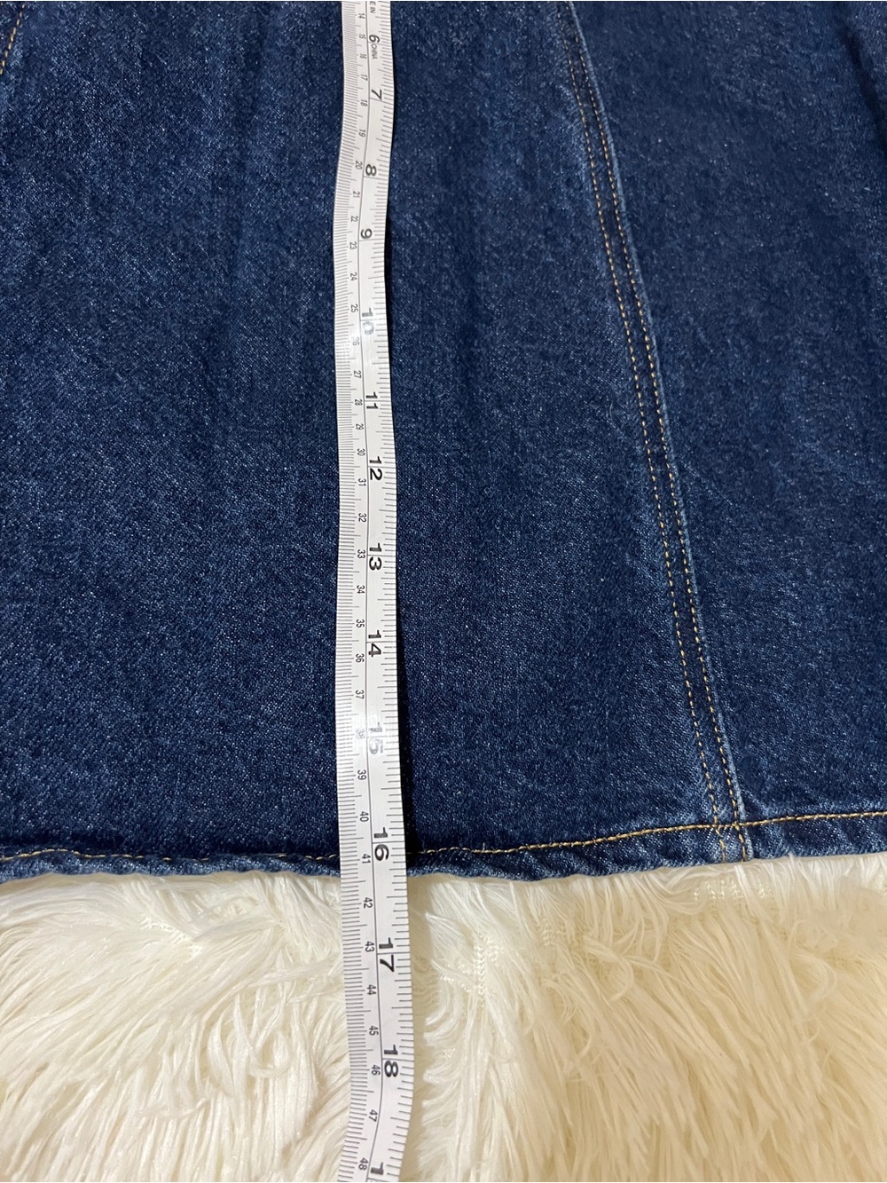 Levi's Dark Blue Button-Front A-Line Denim Skirt Size 26 - Picture 5 of 9